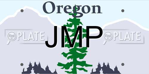 JMP Oregon License Plate
