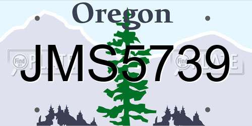JMS5739 Oregon License Plate