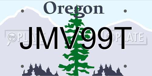 JMV99T Oregon License Plate
