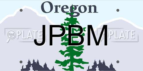 JPBM Oregon License Plate