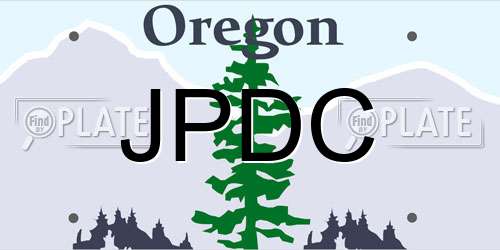 JPDC Oregon License Plate