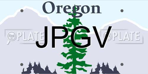JPGV Oregon License Plate