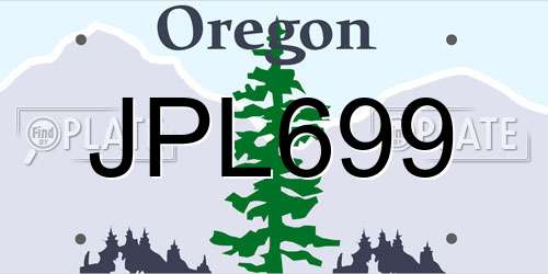 JPL699 Oregon License Plate
