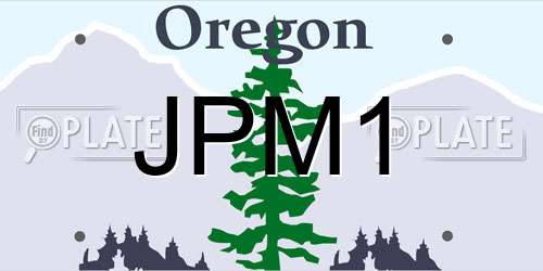 JPM1 Oregon License Plate