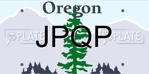 JPQP Oregon License Plate
