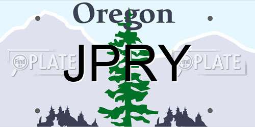 JPRY Oregon License Plate
