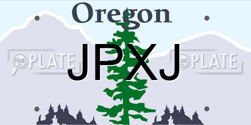 JPXJ Oregon License Plate