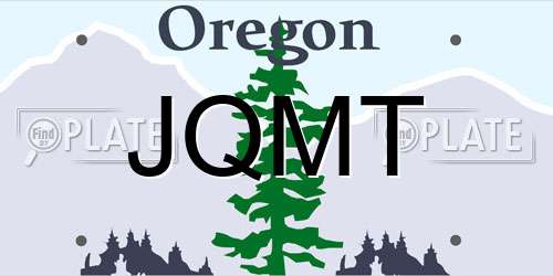 JQMT Oregon License Plate