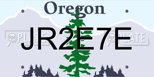 JR2E7E Oregon License Plate