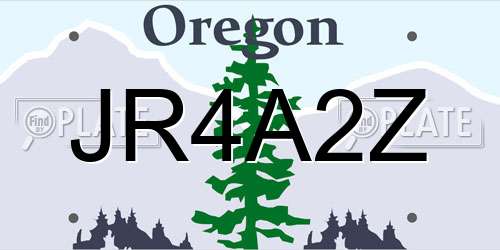 JR4A2Z Oregon License Plate