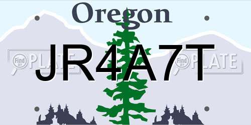 JR4A7T Oregon License Plate