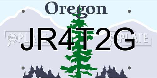 JR4T2G Oregon License Plate