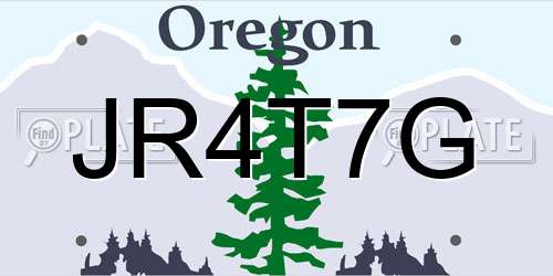 JR4T7G Oregon License Plate