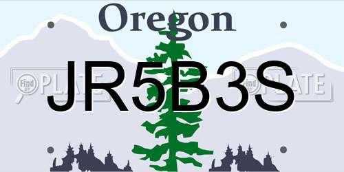 JR5B3S Oregon License Plate