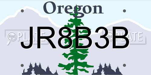 JR8B3B Oregon License Plate