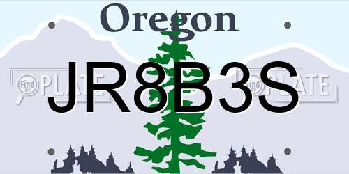JR8B3S Oregon License Plate