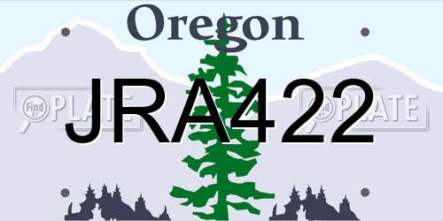 JRA422 Oregon License Plate