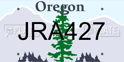 JRA427 Oregon License Plate