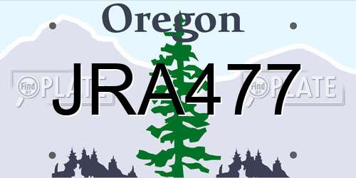 JRA477 Oregon License Plate