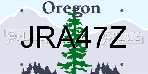 JRA47Z Oregon License Plate
