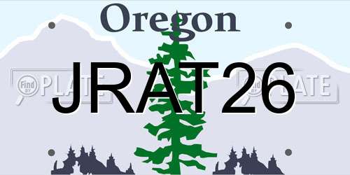 JRAT26 Oregon License Plate