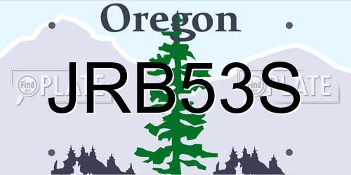 JRB53S Oregon License Plate