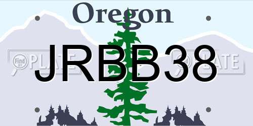JRBB38 Oregon License Plate