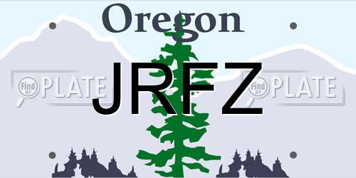 JRFZ Oregon License Plate