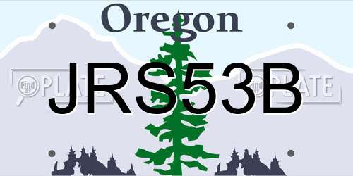JRS53B Oregon License Plate
