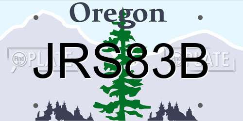 JRS83B Oregon License Plate