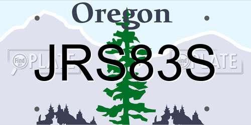 JRS83S Oregon License Plate