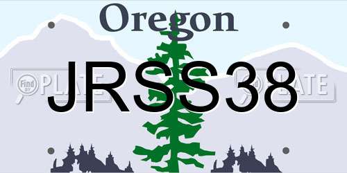 JRSS38 Oregon License Plate