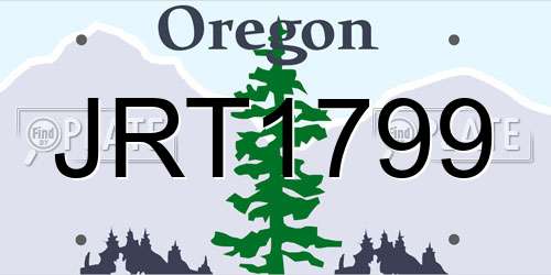 JRT1799 Oregon License Plate