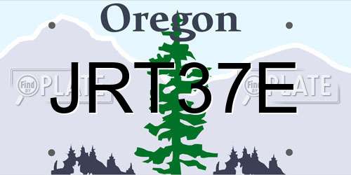 JRT37E Oregon License Plate