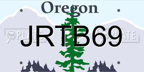 JRTB69 Oregon License Plate