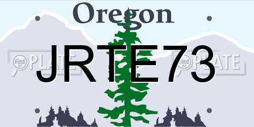 JRTE73 Oregon License Plate
