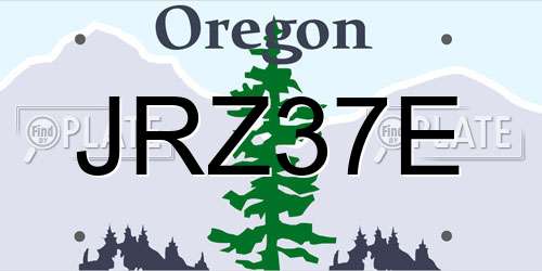 JRZ37E Oregon License Plate
