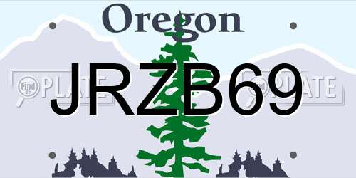 JRZB69 Oregon License Plate