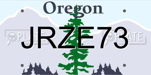 JRZE73 Oregon License Plate