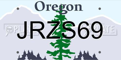 JRZS69 Oregon License Plate