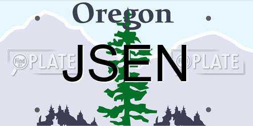 JSEN Oregon License Plate