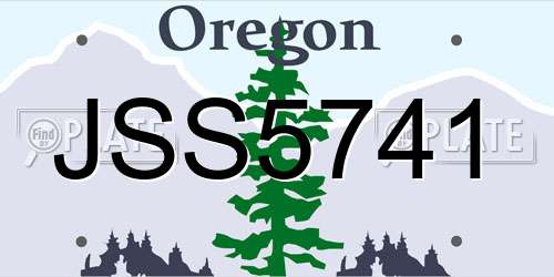 JSS5741 Oregon License Plate