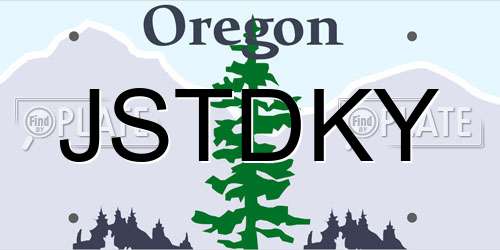 JSTDKY Oregon License Plate