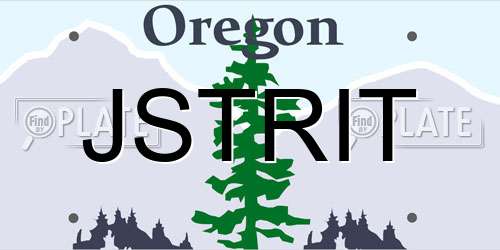 JSTRIT Oregon License Plate