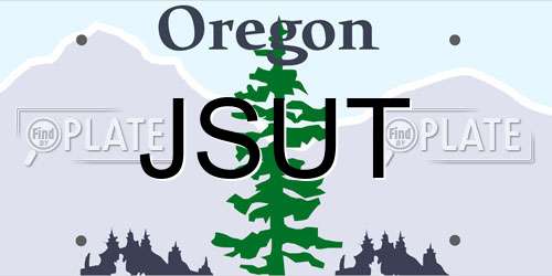 JSUT Oregon License Plate