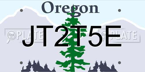 JT2T5E Oregon License Plate
