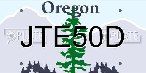 JTE50D Oregon License Plate