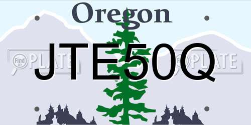 JTE50Q Oregon License Plate