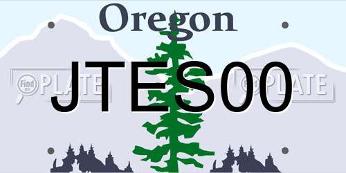 JTES00 Oregon License Plate