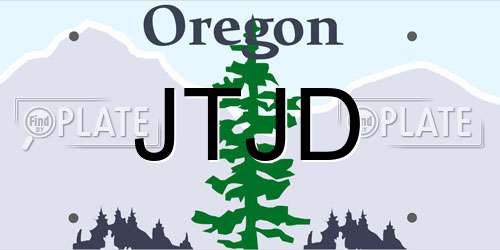 JTJD Oregon License Plate